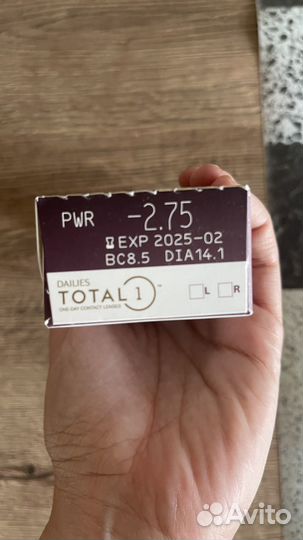 Контактные линзы Alcon dailies Total d -2,75