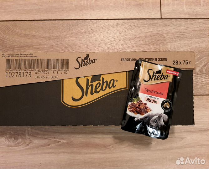 Корм для кошек Sheba Телятина 19 шт