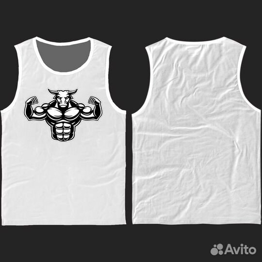 Майка для фитнеса мужская любым дизайном