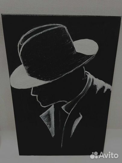 Картина на холсте. Нуар мужчина