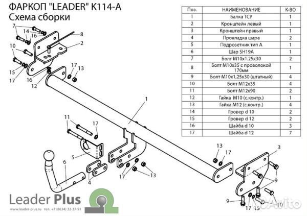 Фаркоп Киа (Kia) Soul 2009-2014