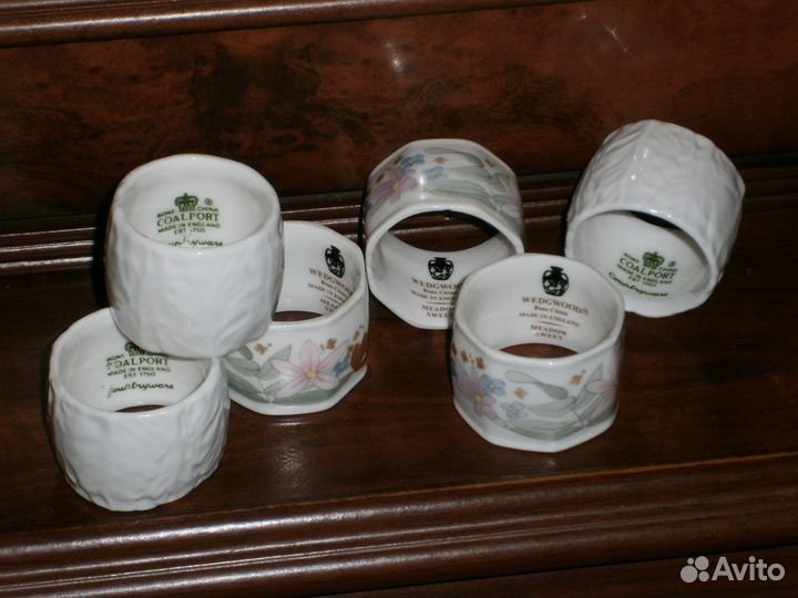 6 колец для салфеток Фарфор Wedgwood Coalport Анг