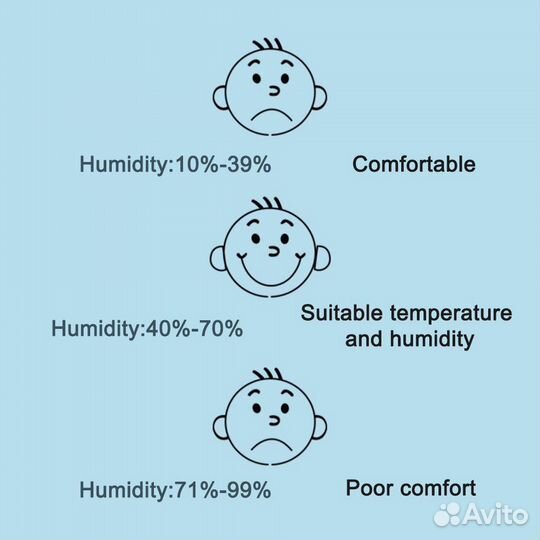 Цифровой мини-термометр Temea Smiley с жк-дисплеем