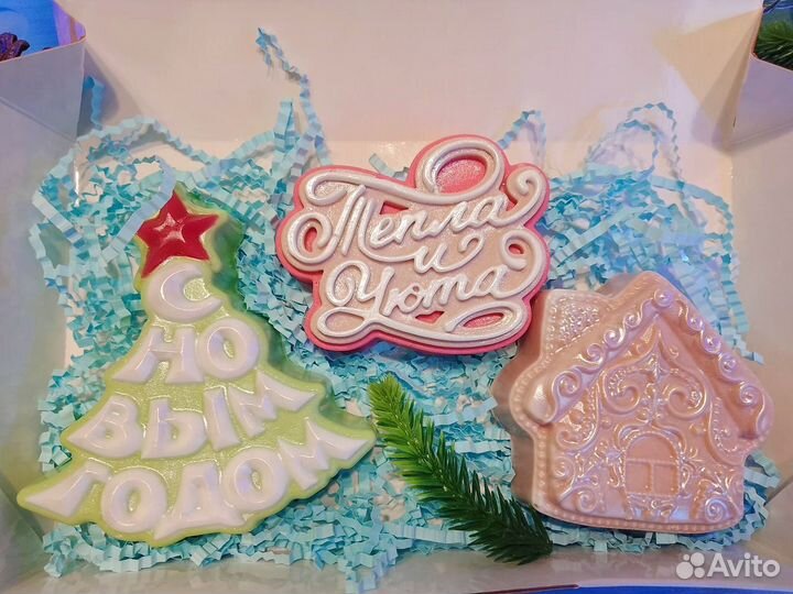 Новогодний набор мыла ручной работы. Дракон