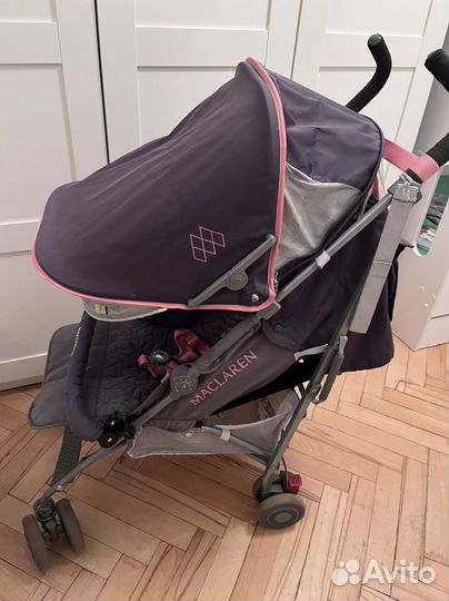 Коляска - трость maclaren quest розово- серый цвет