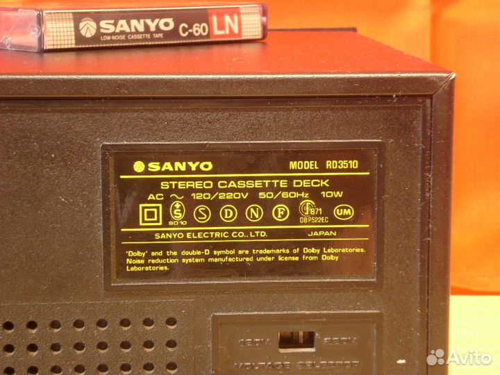 Коллекционная Кассетная дека Sanyo RD 3510 Япония