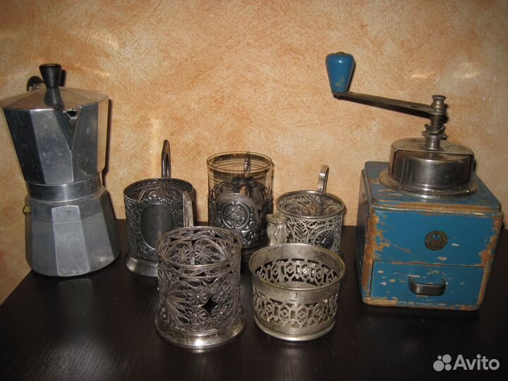 Подстаканники серебряные ложки вилки СССР