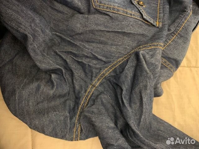 Джинсовая рубашка мужская xxl