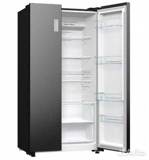 Холодильник Hisense Side-by-Side. черный