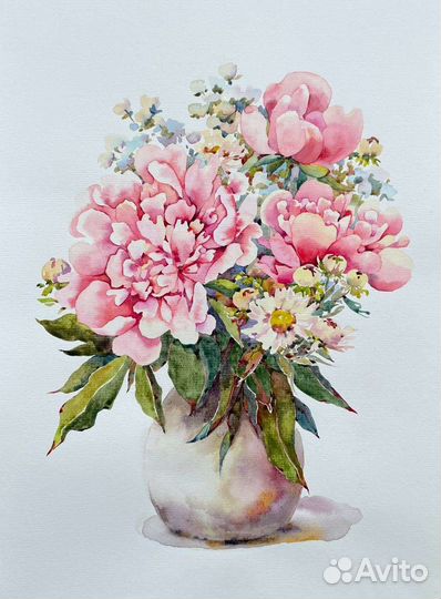 Букет с пионами