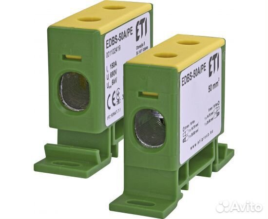 Блок распределительный edbs-50A/PE (150А, 690V AC