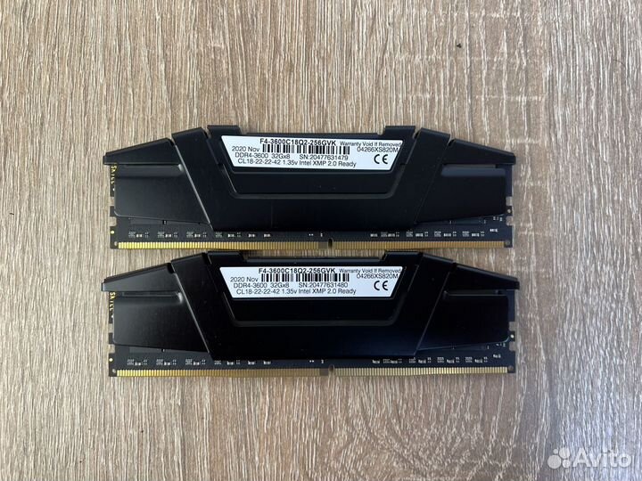 G.Skill Ripjaws V DDR4 2x32Gb 3600 мгц