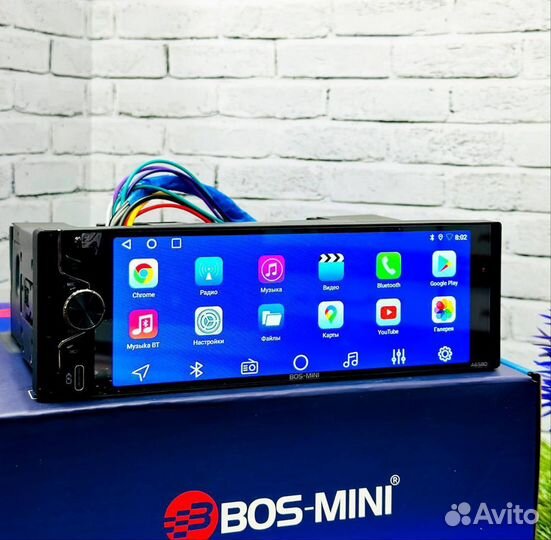 Магнитола Bos-mini a685d шахта 1din / Carplay