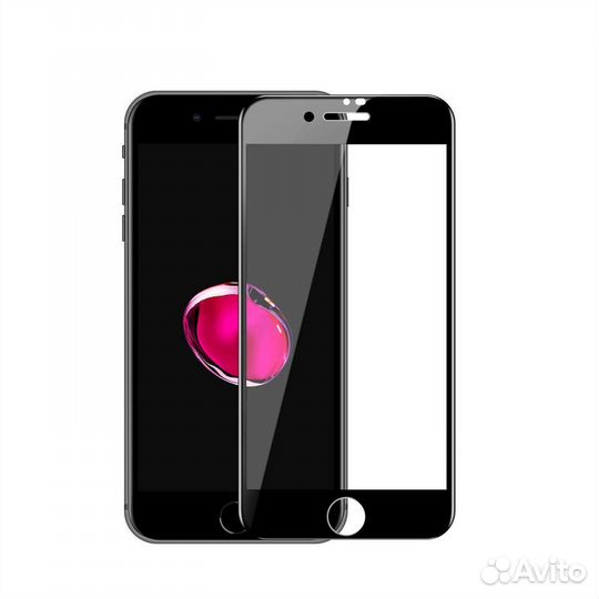 Защитное стекло для iPhone 7+/8+ 10D+ (Чёрное)