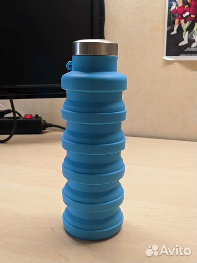 Бутылочка для воды силиконовая