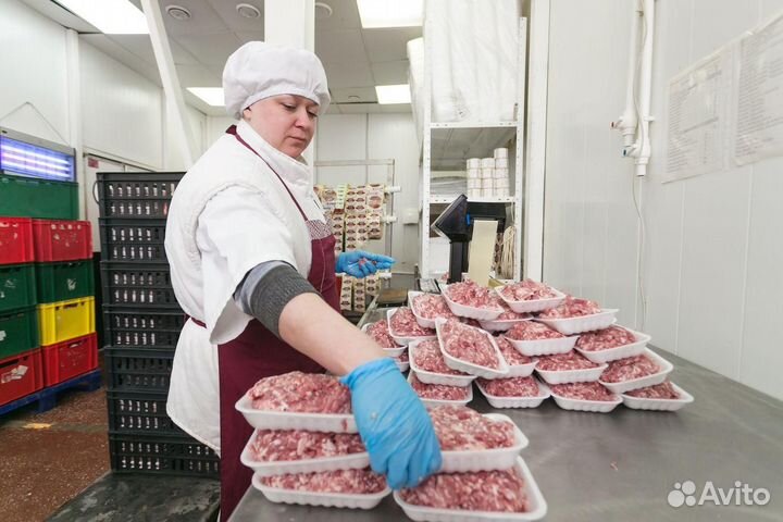 Упаковщик на мясокомбинат, 2100 за смену