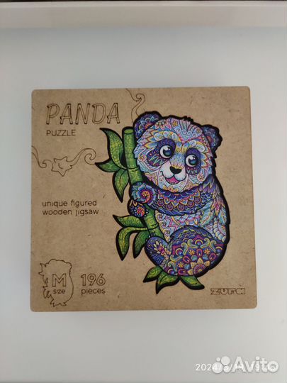 Деревянные пазлы Панда 196 деталей