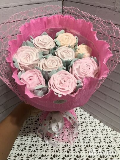 Сладкий букет из зефира