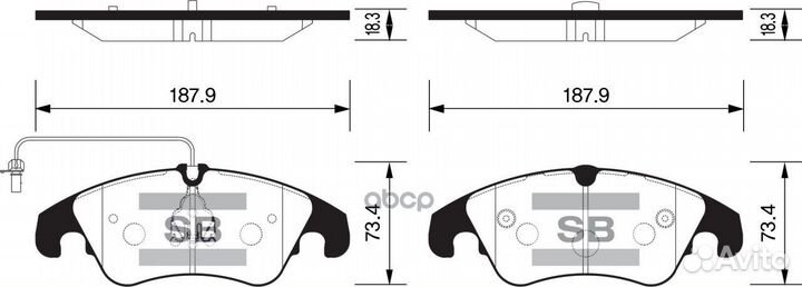 Колодки передние audi A6 (C7), Q5 SP2145 SP2145