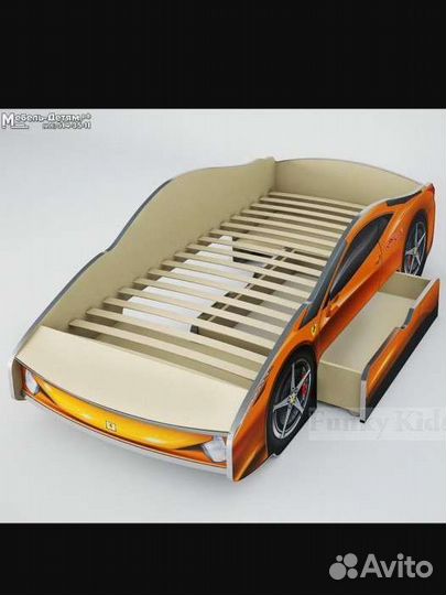 Детская кровать-машинка Феррари Фанки