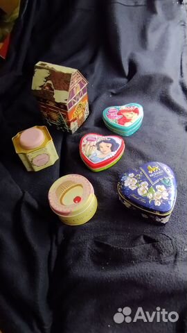 Коробки банки из жесть и др