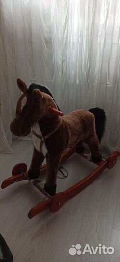 Лошадка качалка деревянная