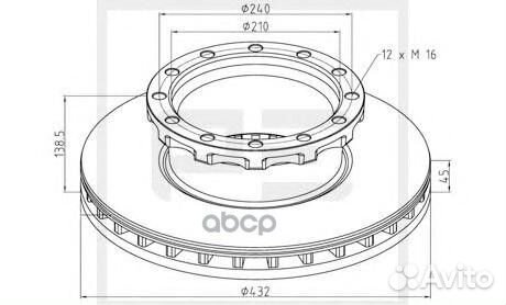 026.667-10A диск торм. 432/210x45/138.5 12n-24
