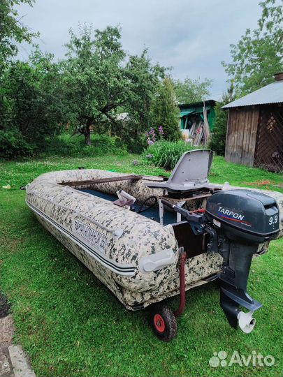 Лодка пвх флагман дк + мотор 9.9 ста про