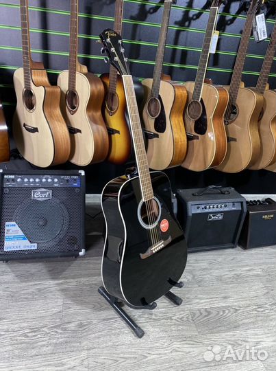 Fender fa-125 акустическая гитара с чехлом