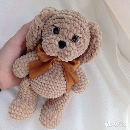 Собака (игрушка ручной работы, амигуруми)