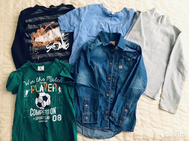 Вещи пакетом на мальчика 122 128