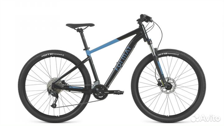Велосипед 29д. format 1412, черный-мат/синий-мат