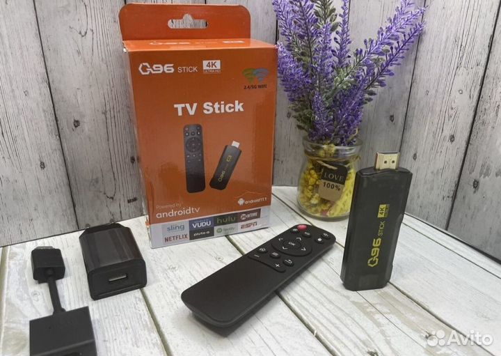 Смарт тв приставка тв стик андройд 4K прошитая