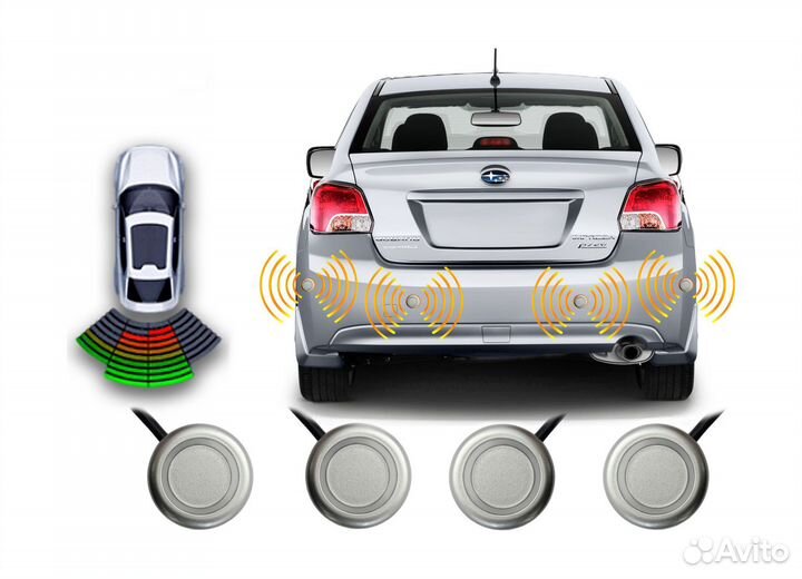 Парковочный радар для android магнитол 4 датчика