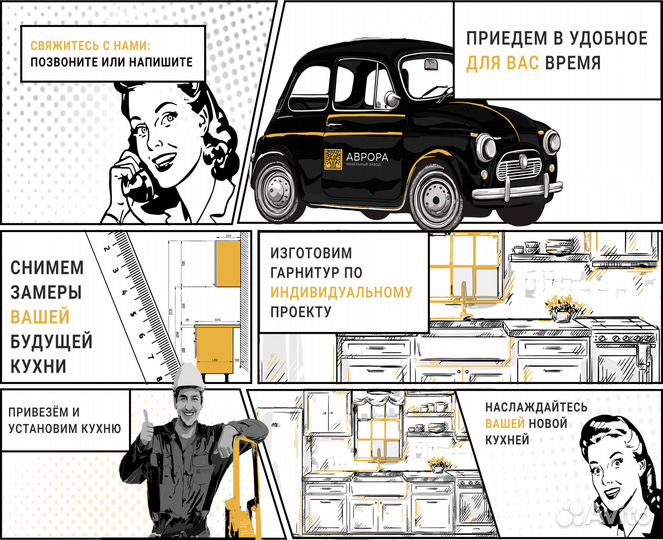 Угловая кухня «Эмма» + духовка в подарок