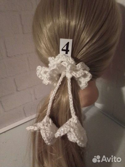 Резинка для волос, нежные цветы, ручной работы