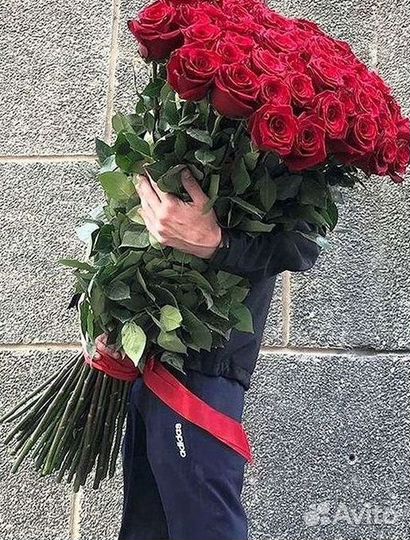 Метровые розы Доставка цветов