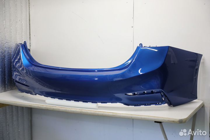 Бампер задний Хендай Солярис Solaris до 2020 синий