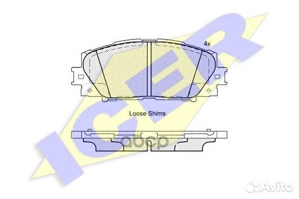 Колодки торм. дисковые Prius 09- 181938 Icer