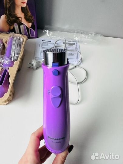 Фен щетка для укладки волос Panasonic 4 насадки