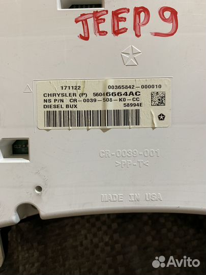 Щиток приборов Jeep Grand Cherokee 4 wk2 3.0d 12 г