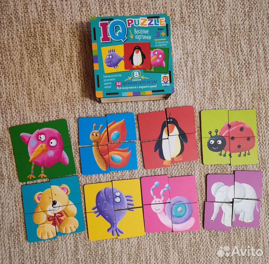 Деревянные и мягкие пазлы новые