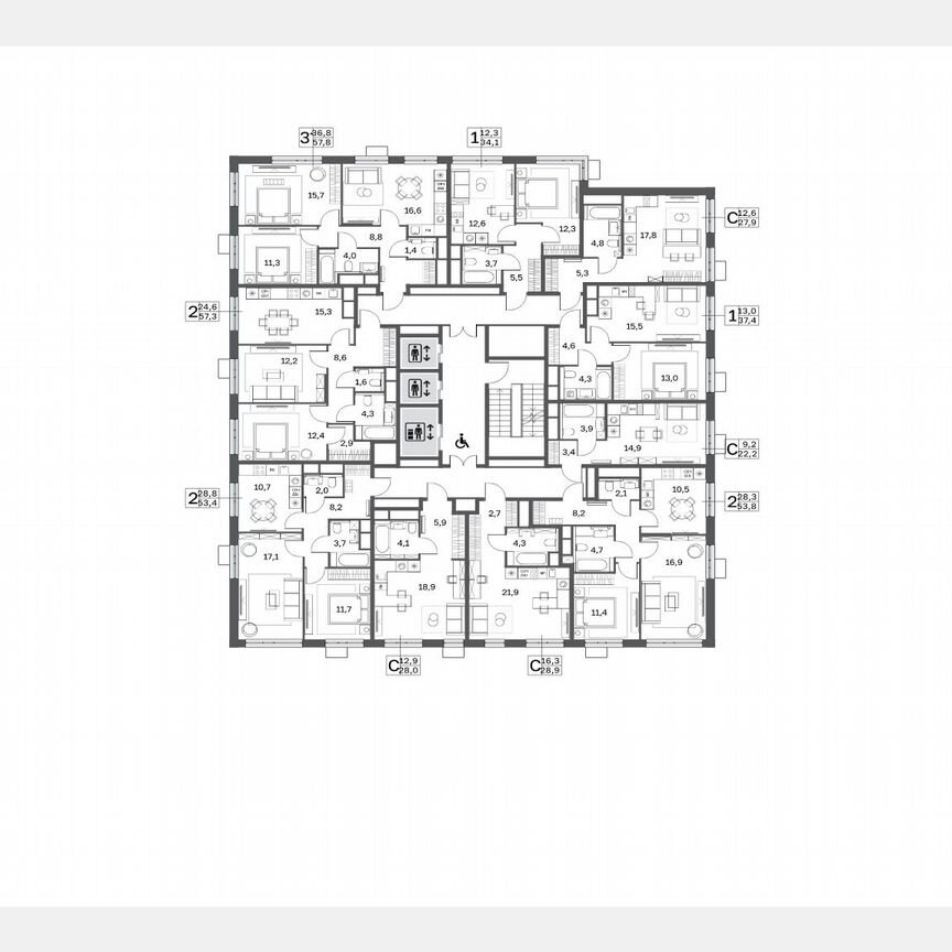 Квартира-студия, 29,5 м², 18/25 эт.