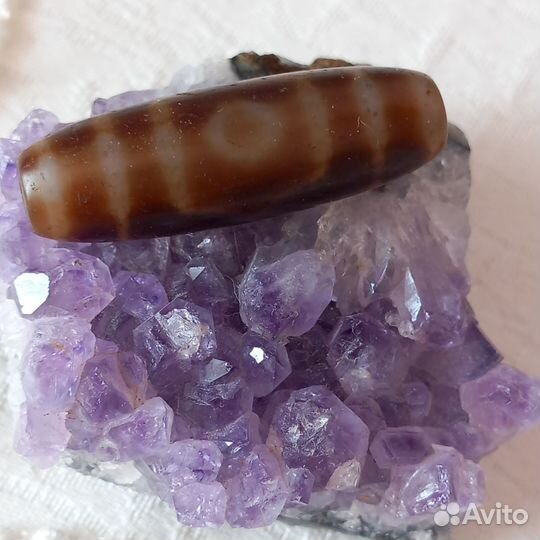 Аутенчичная Старая Тибетская Дзи 3 Глаза-богатство