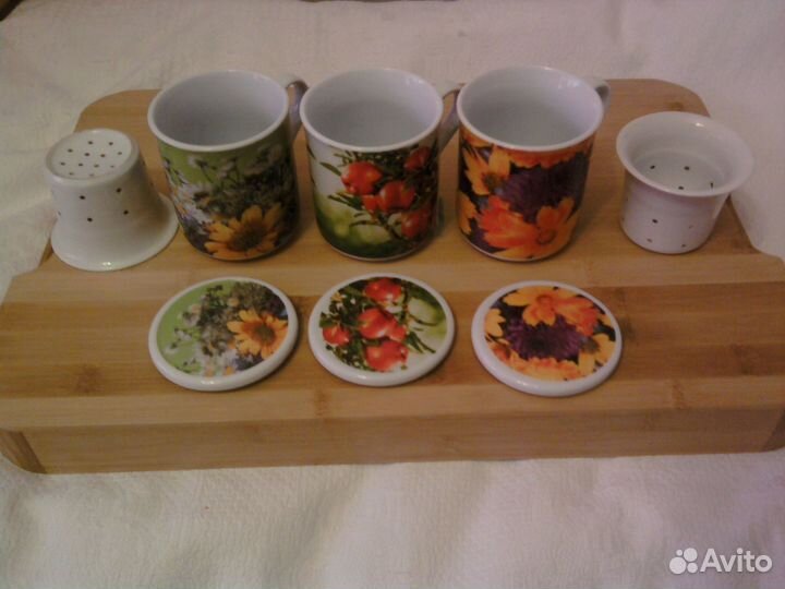 Кружки с крышками для заваривания трав