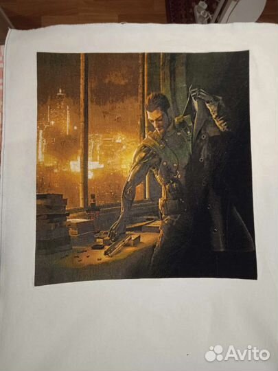 Картина вышитая крестом по мотивам Deus ex