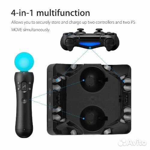 Заоядная станция для ps move и dualshock 4 PS4