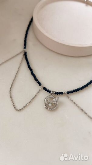 Чокер из стекляруса со змеей