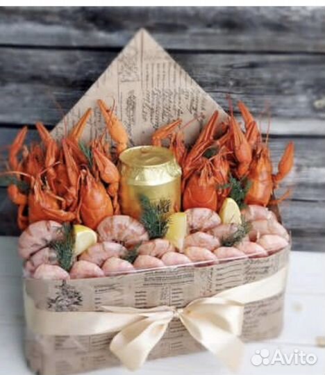 Букет из раков мужской букет подарок мужчине