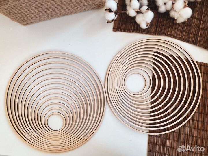 Кольца деревянные поштучно и набором